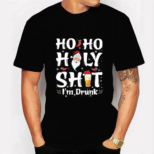 Ho Ho Holy Shit I'm Drunk Men T-shirt