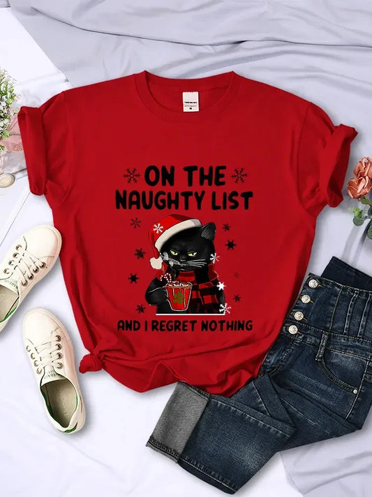 Cats Always on the Naught List Womens T