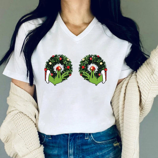 Grinch Nip Slip Womens T